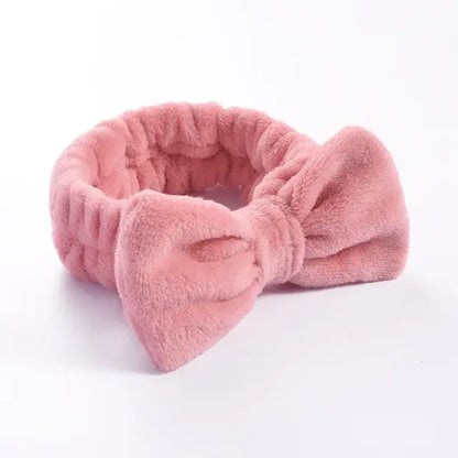 Soft Coral Fleece Headband Makeup