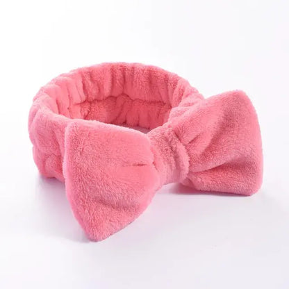 Soft Coral Fleece Headband Makeup