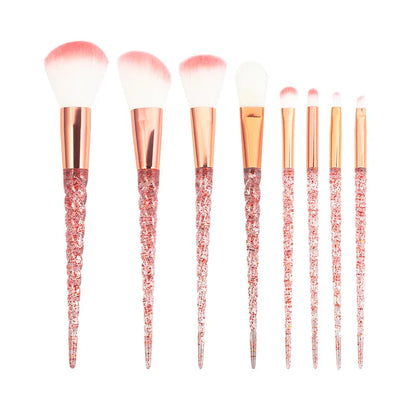 Red Glitter Diamond Brush Crystal Makeup Brushes Set